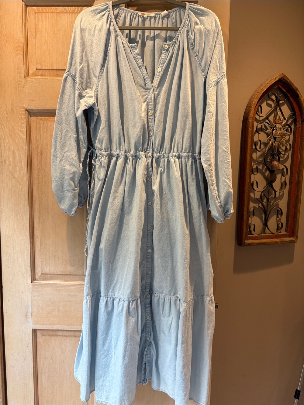 Levi's Light Blue Denim 100% Cotton Boho Dress XXL